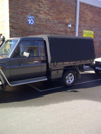 BLACK CANVAS CANOPY TOYOTA LAND CRUISER